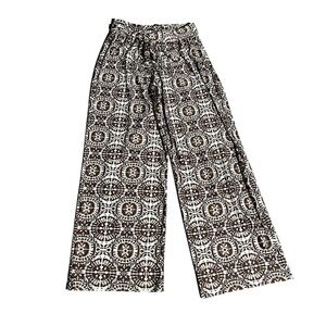 C Est. 1946 Women's Palazzo Brown and White Patterned Pants Size M
